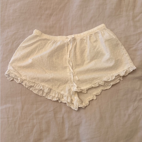 GAP Other - GAP Love (s) White Swiss Dot Ruffle Sleep Shorts